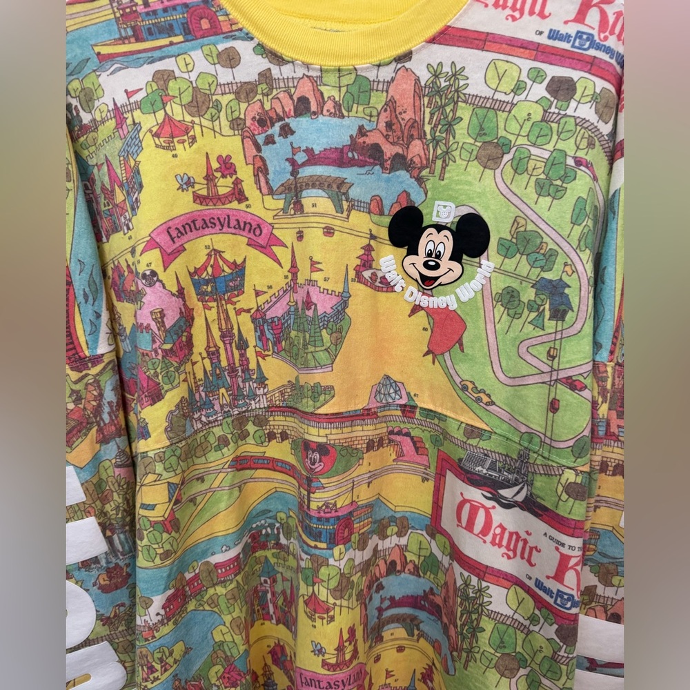 Disney Parks Walt Disney World Retro Map Spirit Jersey – Adult Large #E - Picture 2 of 5